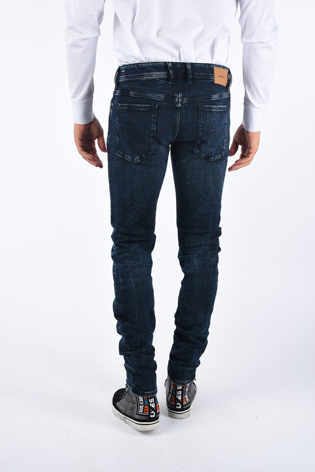 Diesel Skinny-fit-Jeans Diesel Herren Röhrenjeans SLEENKER 084VR Dark Wash 5-Pocket-Style, mit Stretch-Anteil