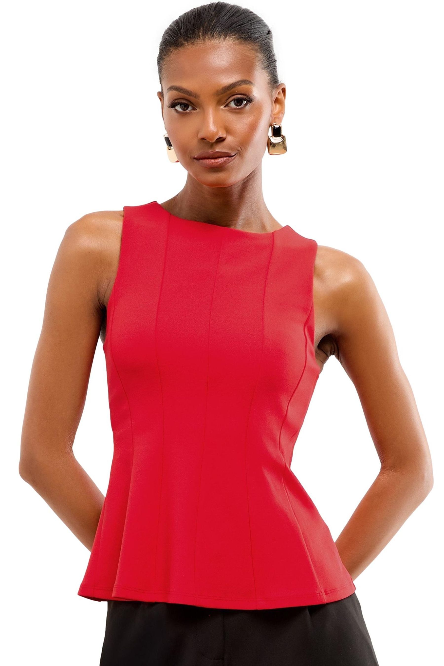 LIPSY Trägertop Lipsy Oberteil mit Schößchen, Regular (1-tlg)