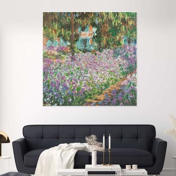 Posterlounge Poster Claude Monet, Garten des Künstlers in Giverny, Wohnzimmer Malerei