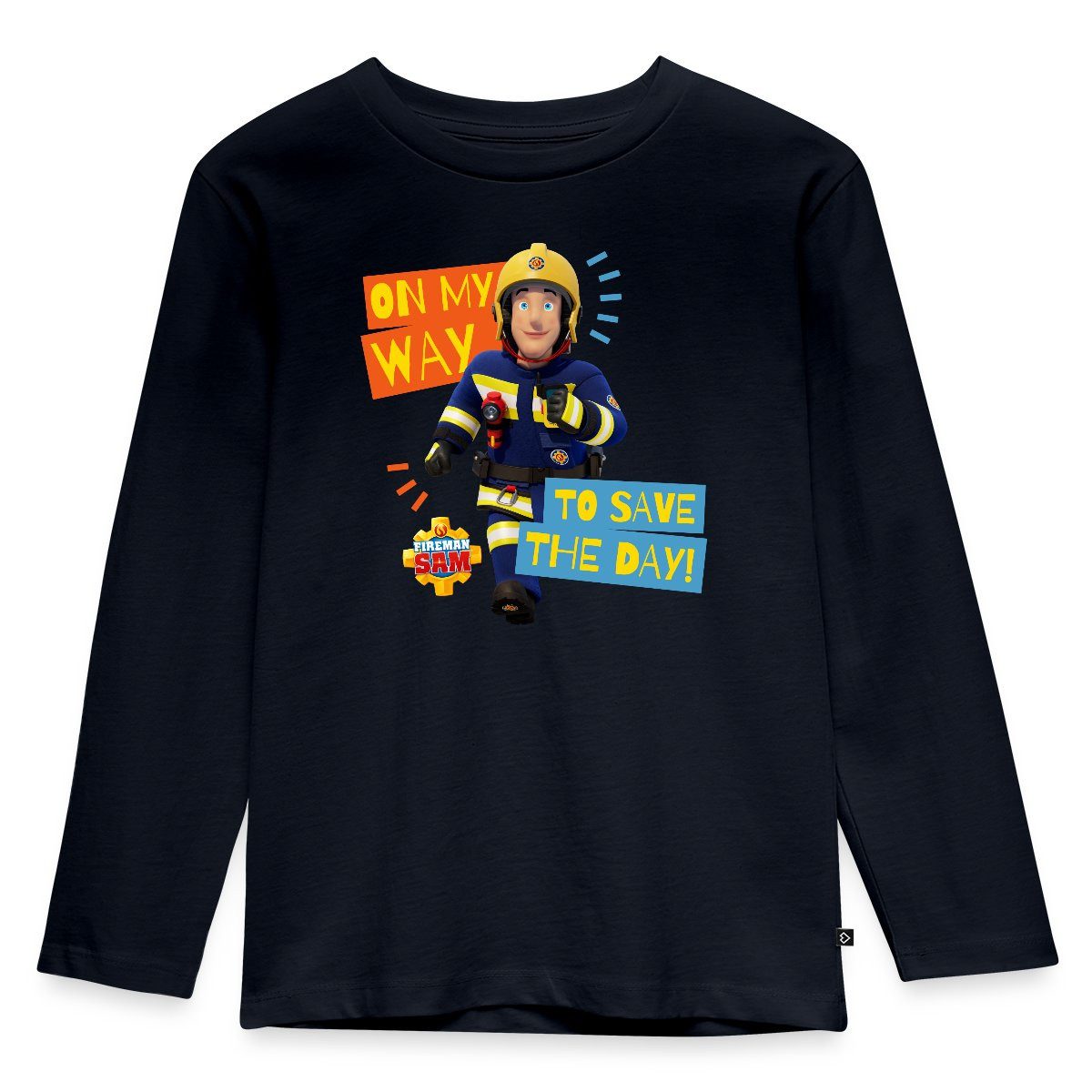 T-Shirt Feuerwehrmann Sam™ On My Way To Save The Day Kinder Premium Langarmshi