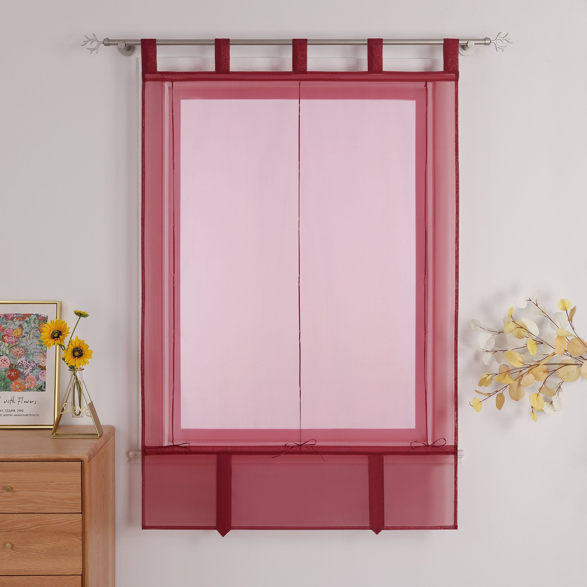 Joyswahl Raffrollo, mit Schlaufen, Bändchen am Saum, Uni Vorhänge Modern Vo günstig online kaufen