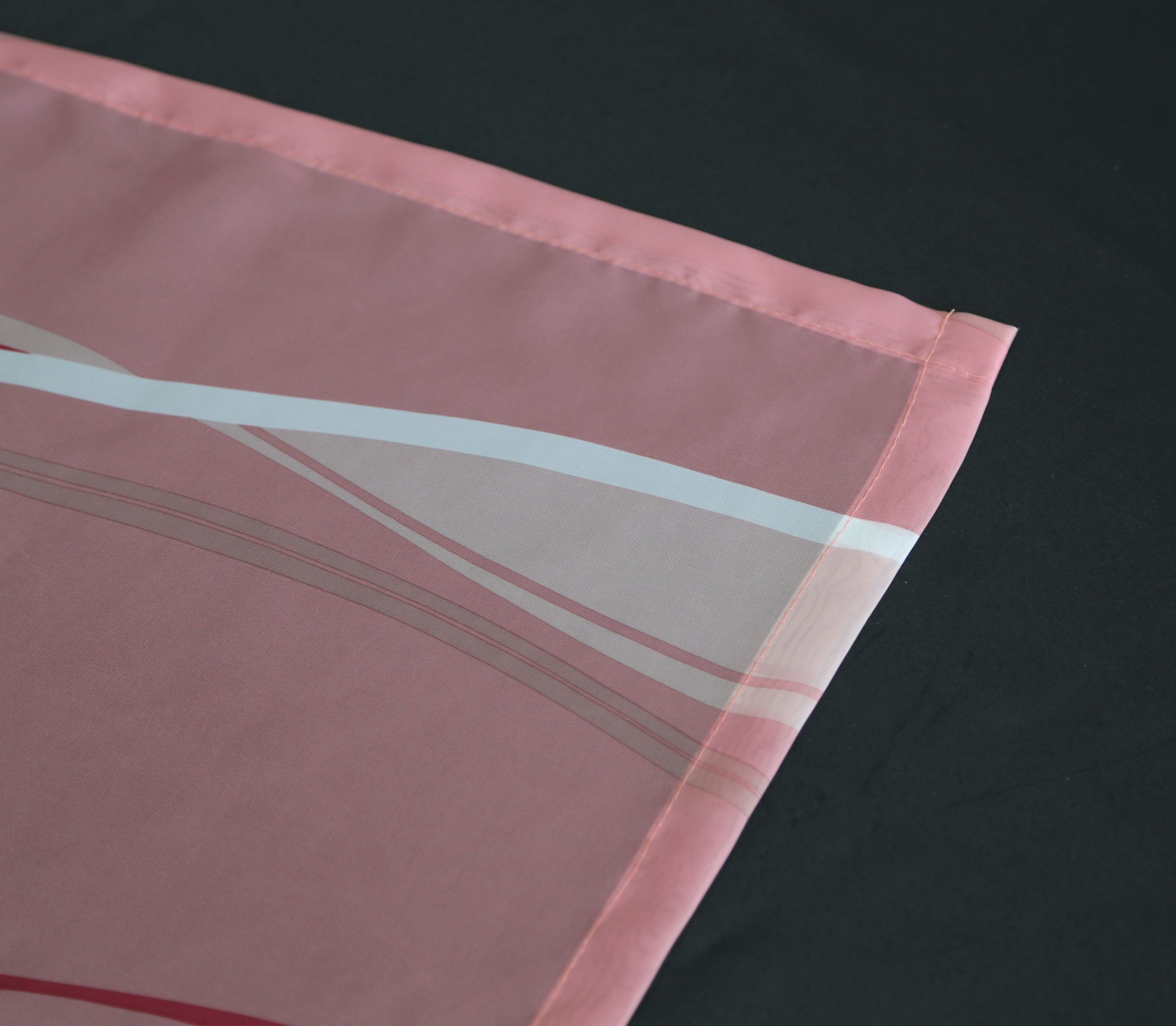 Gardine Dimona, Wellen transparent, Schlaufen Polyester, home, (2 Voile, 2er-Set, Voile, rosé St), my
