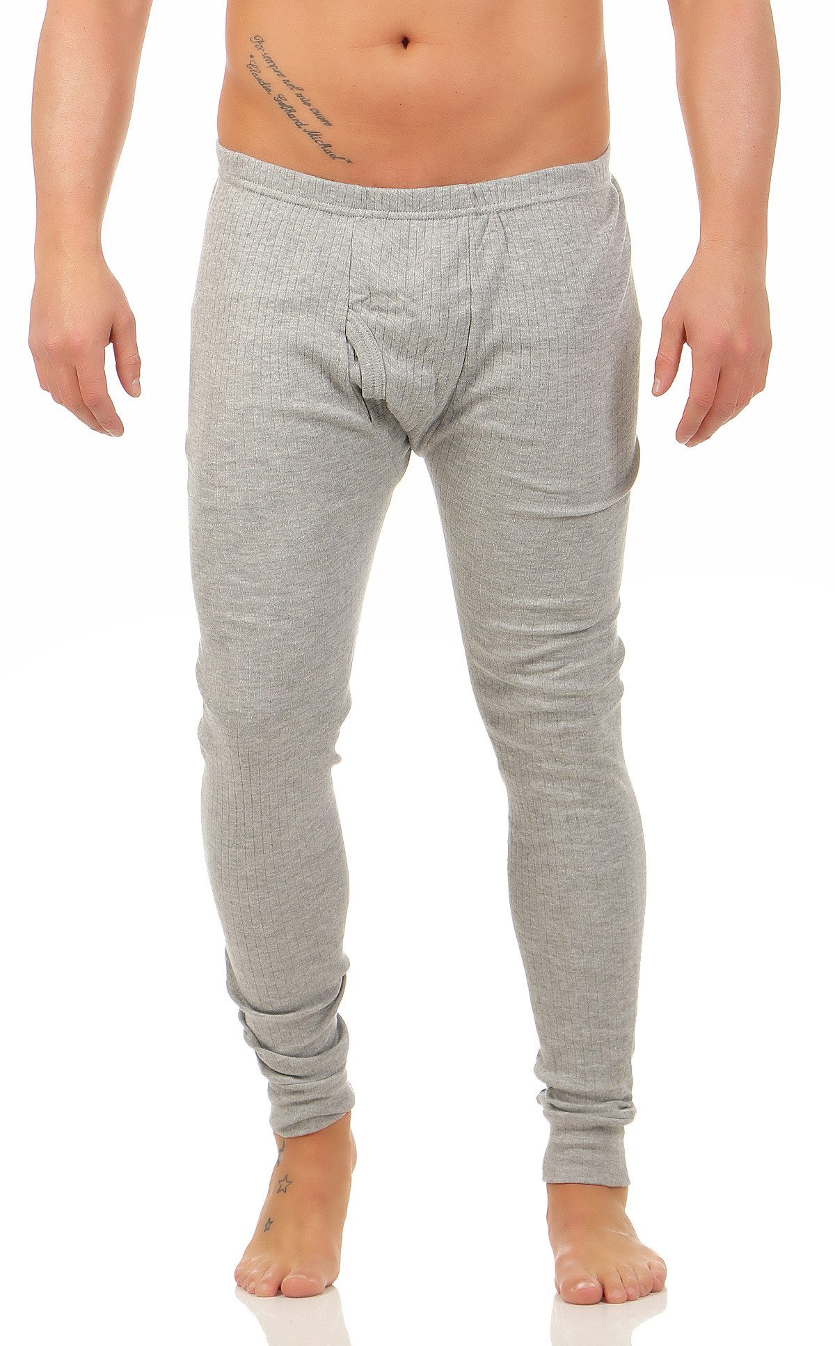 CLEO STYLE Thermoleggings Herren Thermo Leggings CL 4034 Hellgrau 9/ 3XL günstig online kaufen