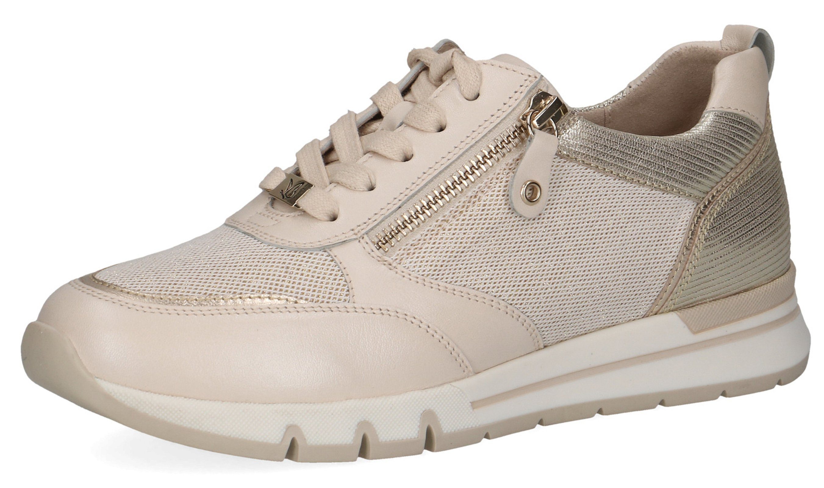 Caprice 9-23754-42 492 Cream/Gold Sneaker