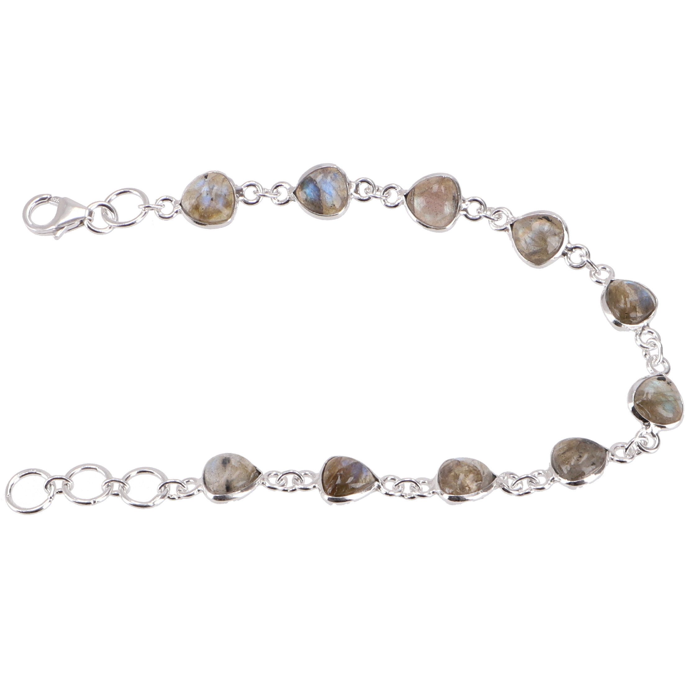 Guru-Shop Armreif Indisches Boho Silber Armband, Edelsteinarmband..