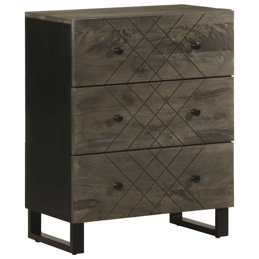 vidaXL Schranksystem Sideboard Schwarz 60x33x75 cm Massivholz