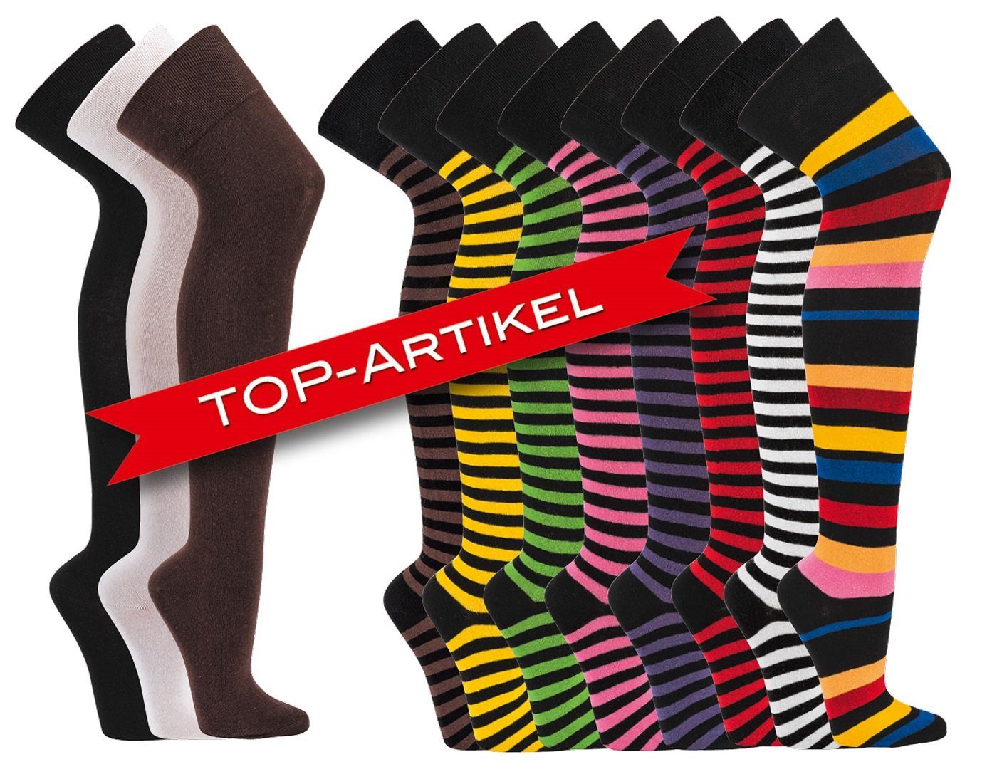 Socks 4 Fun Overknees »Socks 4 Fun Overknees "knee over socks" one size«  (1-Paar, 1 Paar) online kaufen | OTTO
