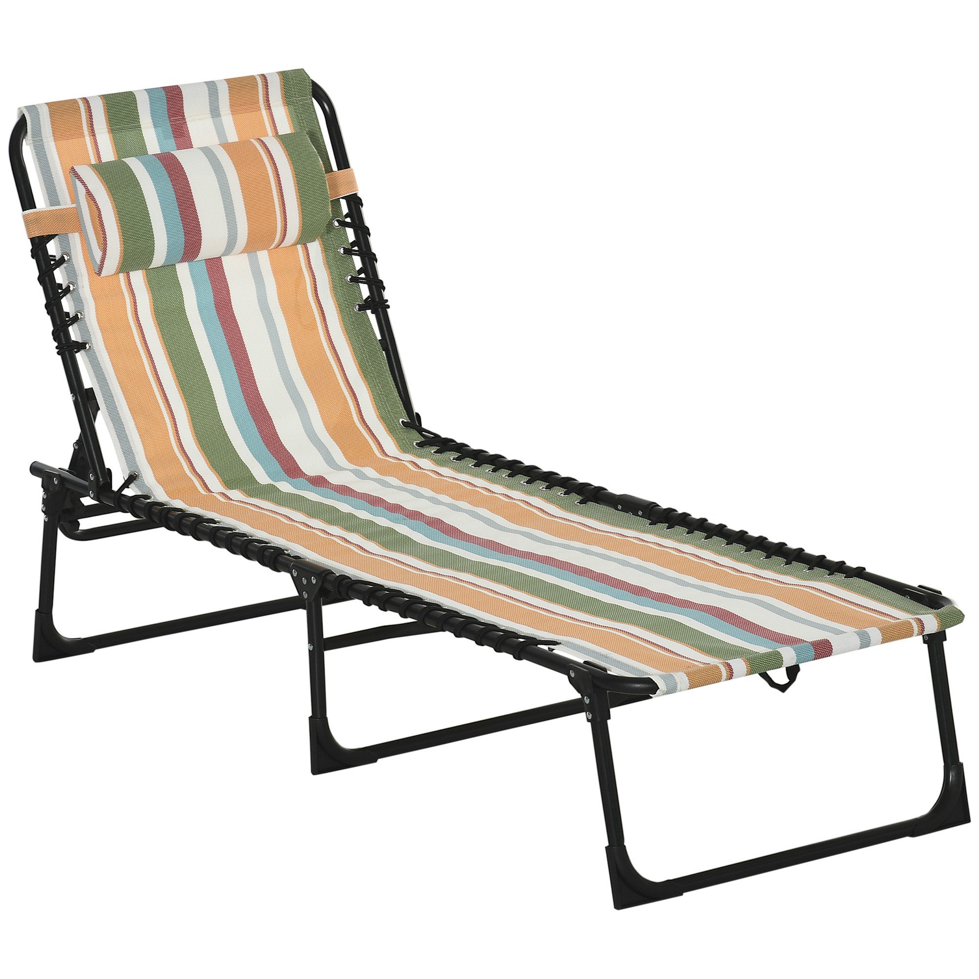 Outsunny Gartenliege mit 4-Fach verstellbare Rückenlehne, günstig online kaufen