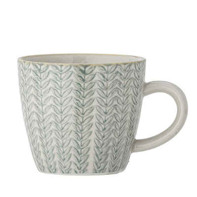 Bloomingville Tasse Maple, Steingut, Blau 200 ml Kaffeetasse Teetasse Becher dänisches Design