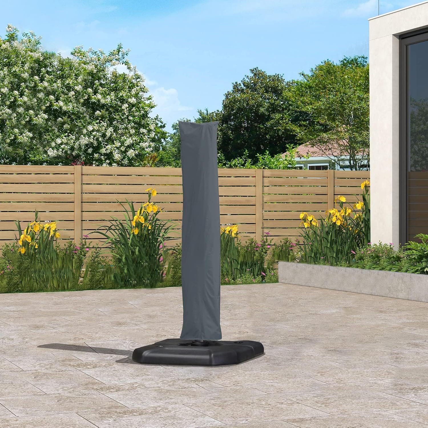 PURPLE LEAF Sonnenschirm-Schutzhülle, Selbstmontage mitAufbauanleitung