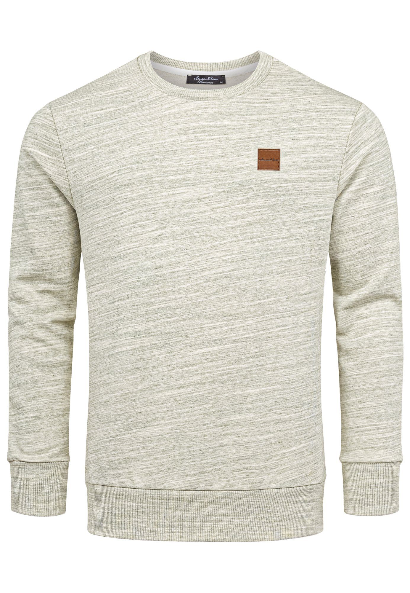 Amaci&Sons Sweatshirt DURHAM Sweatshirt mit Rundhalsausschnitt günstig online kaufen