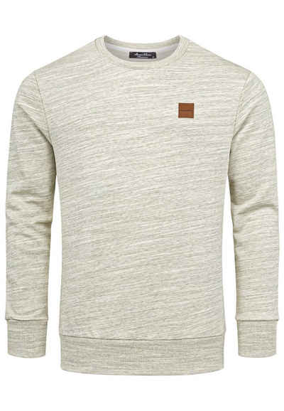 Amaci&Sons Sweatshirt DURHAM Sweatshirt mit Rundhalsausschnitt Herren Basic College Sweatjacke Пуловери Hoodie