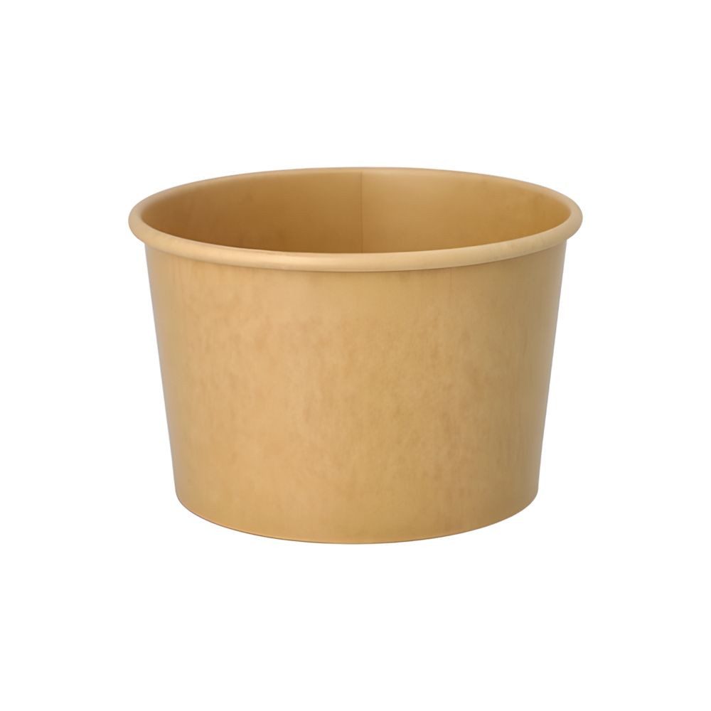 Einwegbecher Eisbecher, Pappe 500 ml Ø 11,2 cm, 7,8 cm braun 500 Stk
