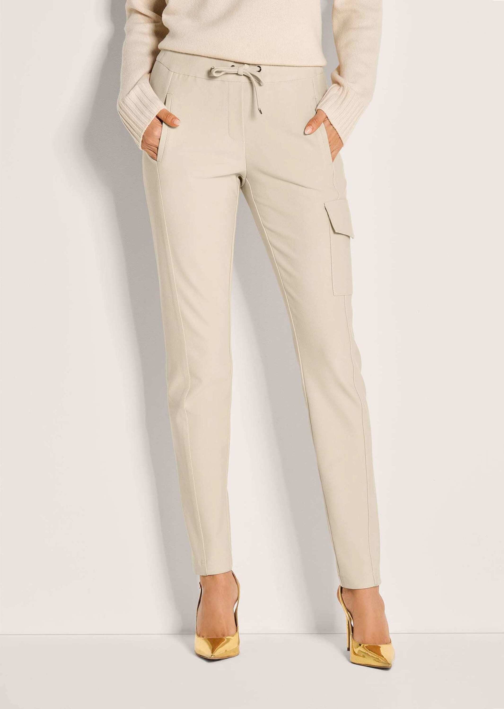 MADELEINE Jerseyhose Kurzgröße: Cargo-Jerseyhose mit Kordelzug Stoffhose mi günstig online kaufen