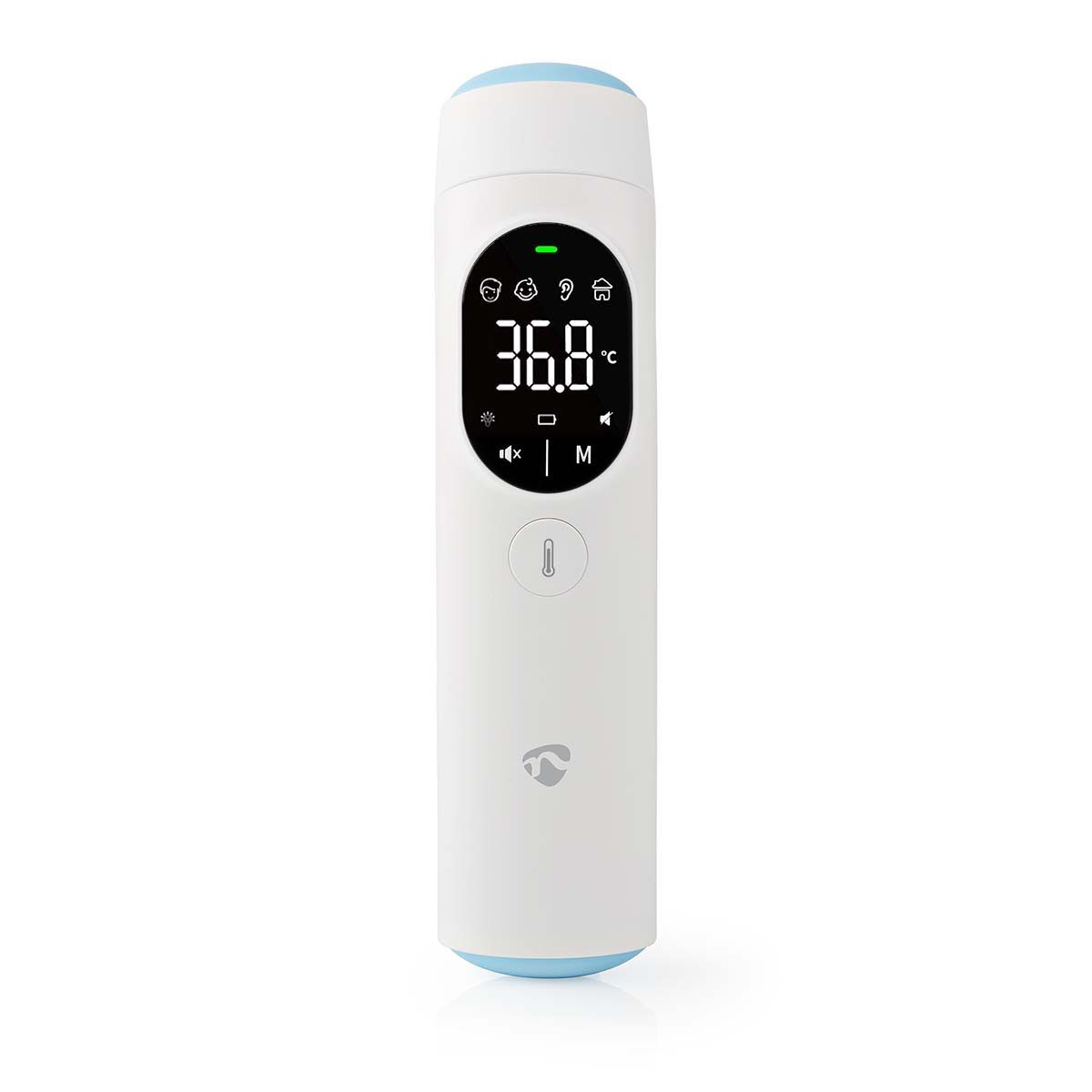 Nedis Fieberthermometer BTHTIR10WT, 1-tlg., Thermometer, Stirn/Ohr Messung, App‑Verlauf, Fieberampel