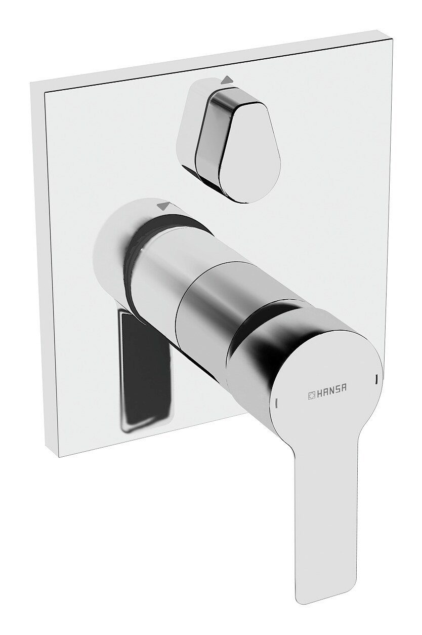 HANSA Wannenarmatur Hansaligna EinhandBatterie Применитьmontageset Design eckig - Chrom