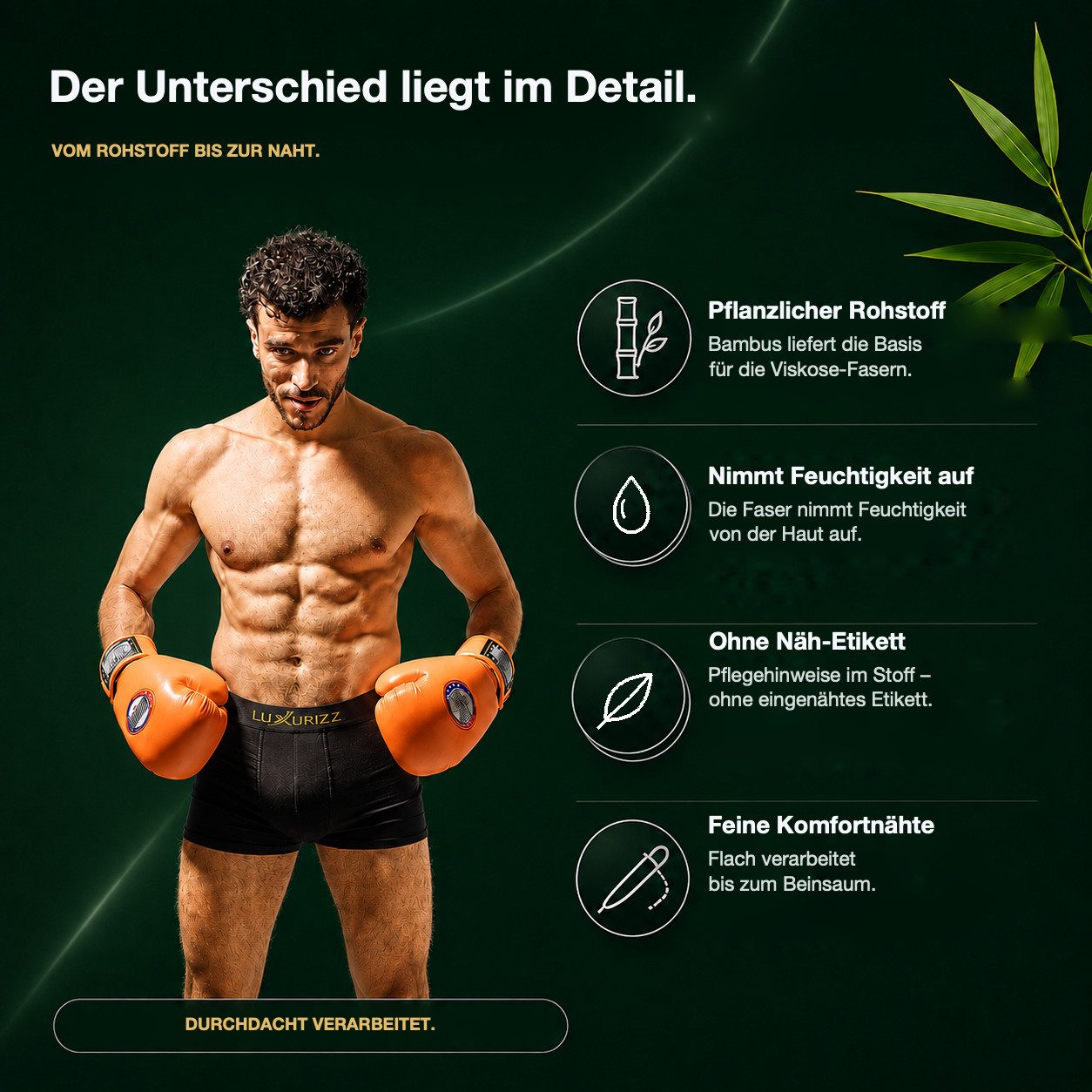 Luxurizz Boxershorts Luxurizz Boxershorts Herren Bambus-Viskose Packung 8-St. kühlend – Bild 4 von 5