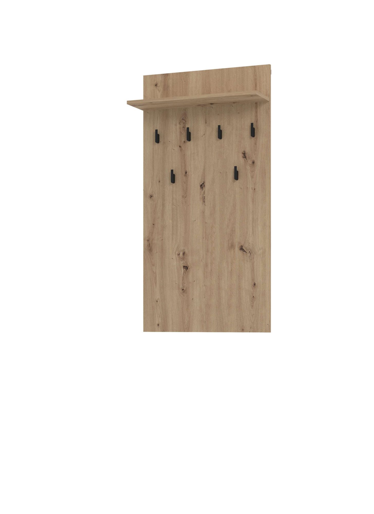 Home affaire Garderobenpaneel Arran, Wandregal Wandpaneel, Wandgarderobe praktisch & stillvoll, mit 6 Kleiderhaken und Ablage für Accessoires, Breite 63 cm