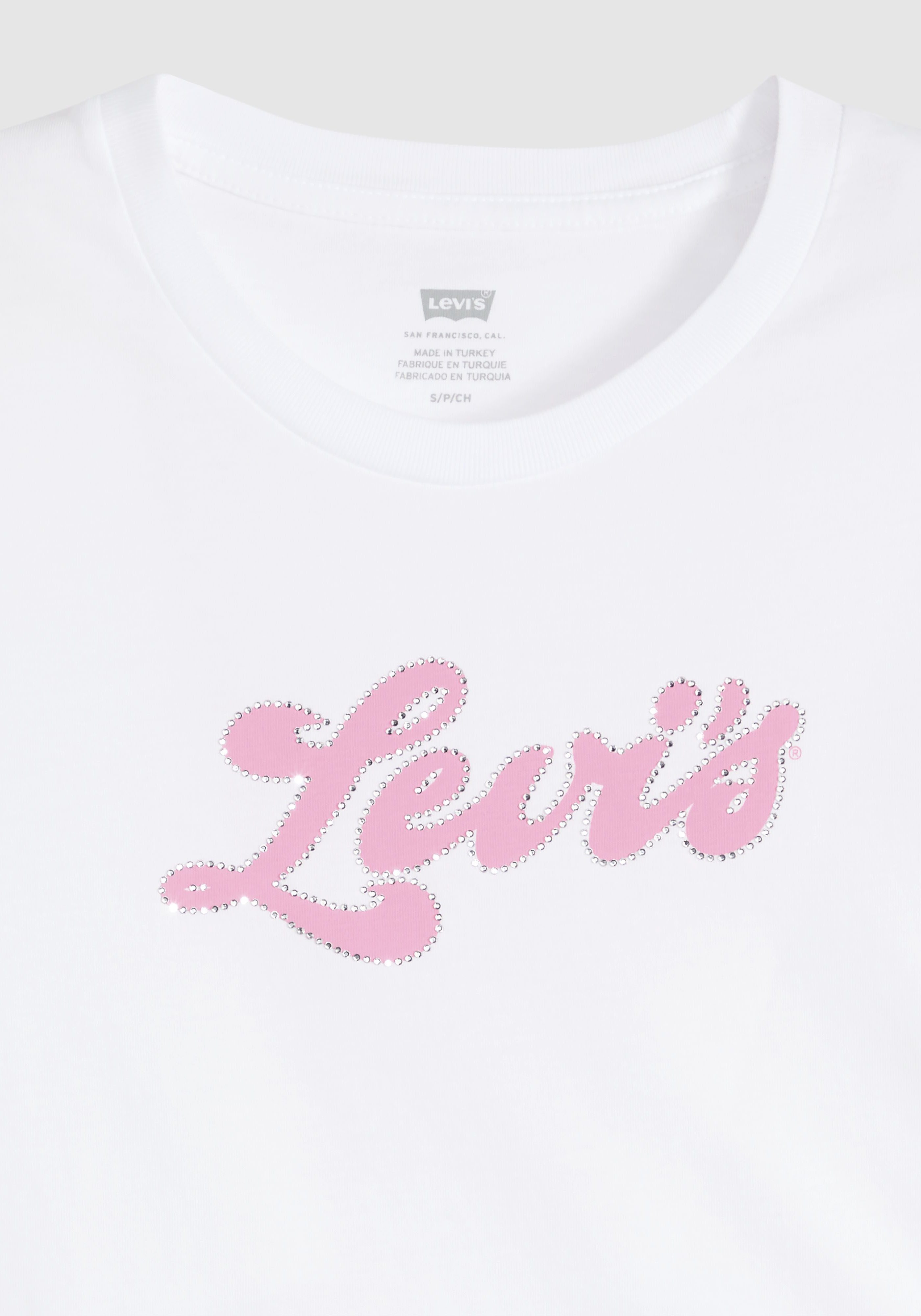 Levi's® Rundhalsshirt THE PERFECT TEE mit Logo im Metallic-Holo Print – Bild 5 von 5