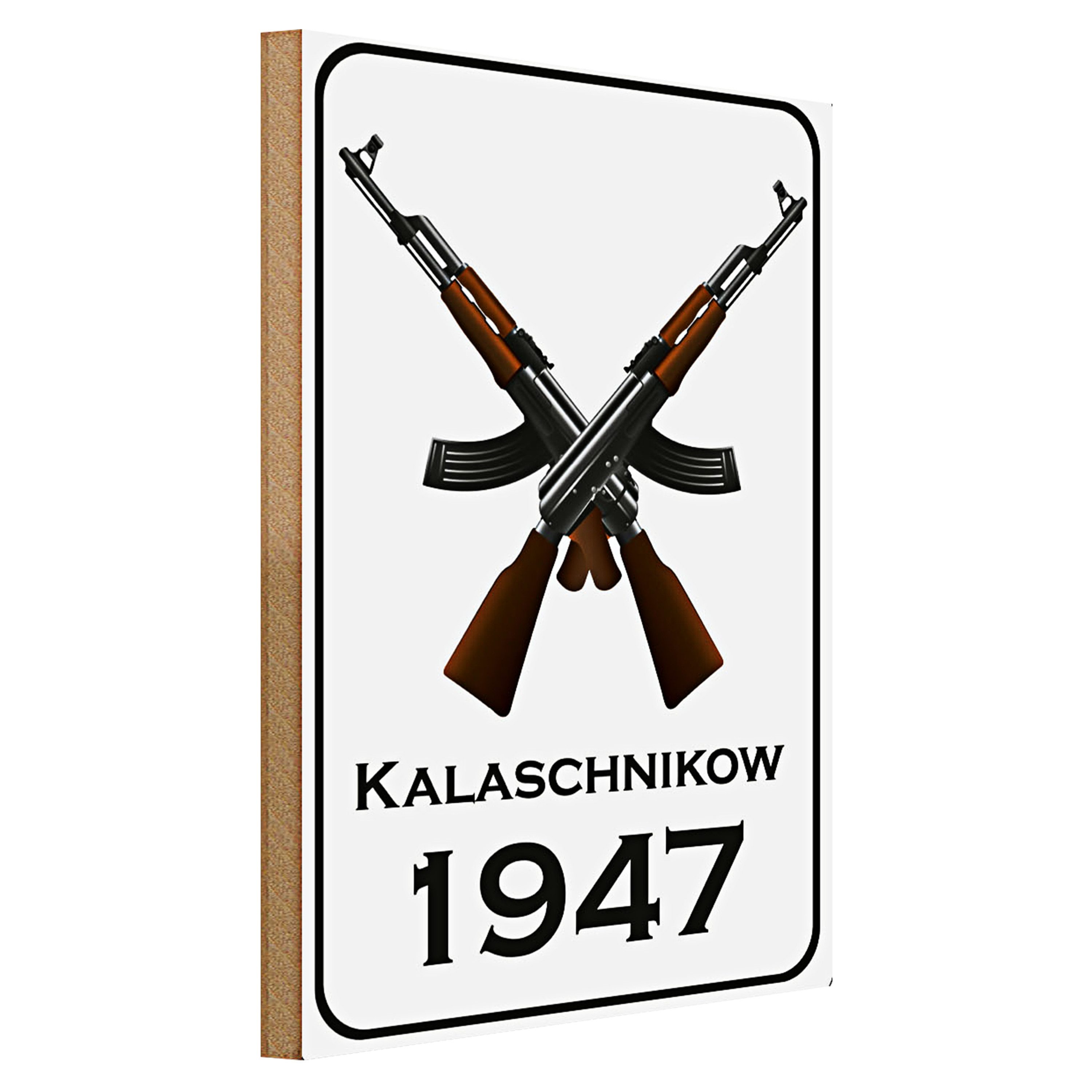 Roomando Holzbild Gewehr 30x40cm Kalaschnikow 1947