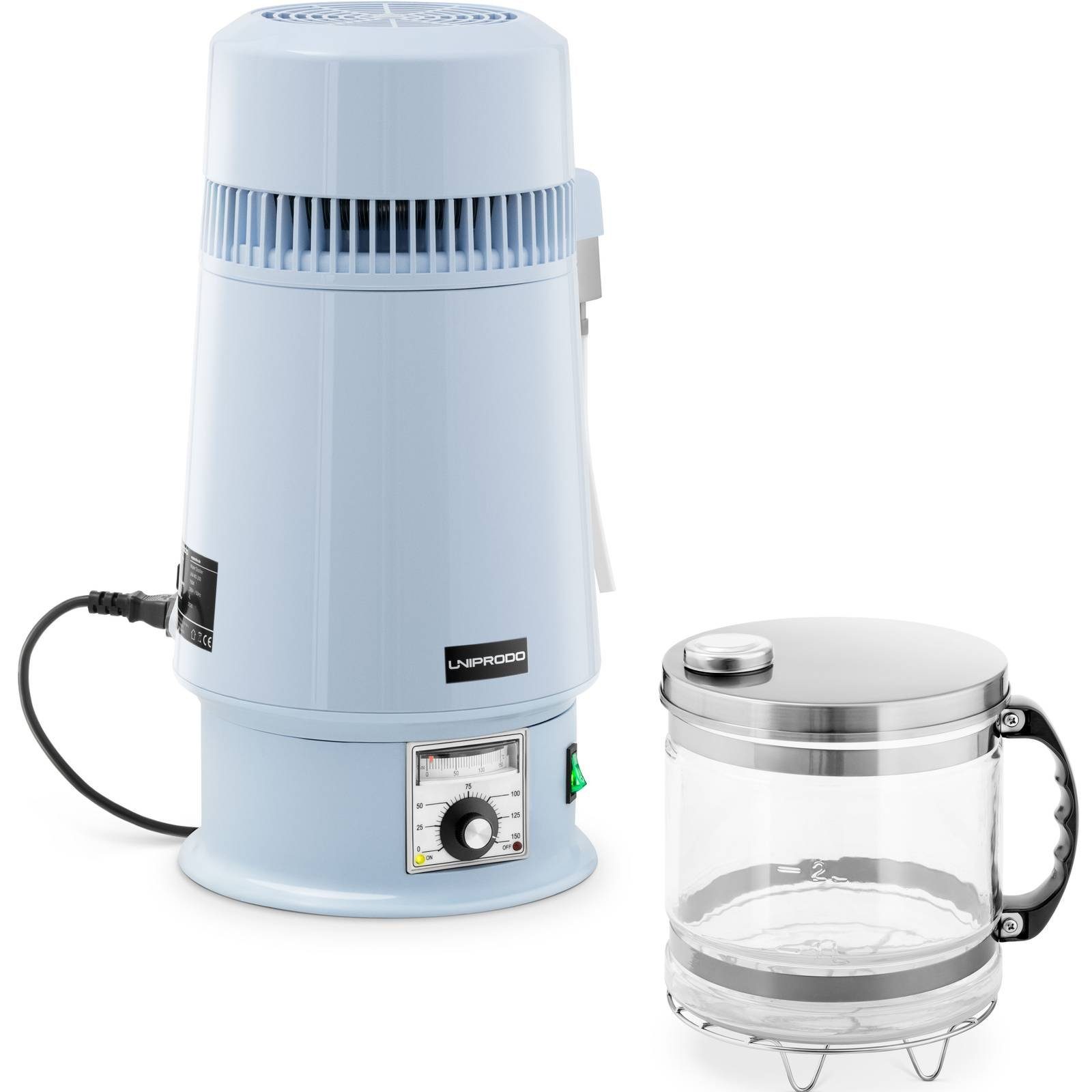 Uniprodo Wasserfilter Destilliergerät Wasser Wasserdestilliergerät 4L Temperatur einstellbar
