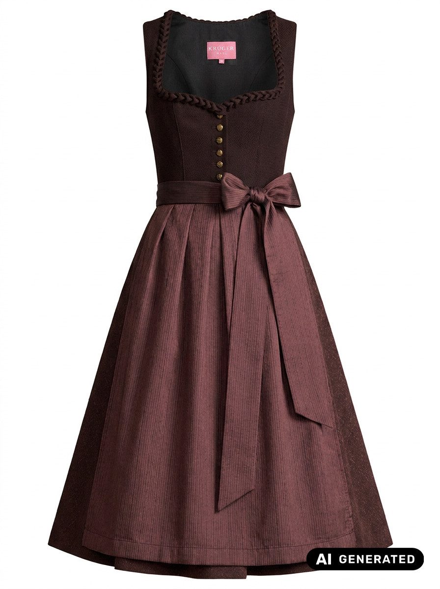 Krüger Madl Dirndl Dirndl Orlinae 70cm Länge bordeaux braun
