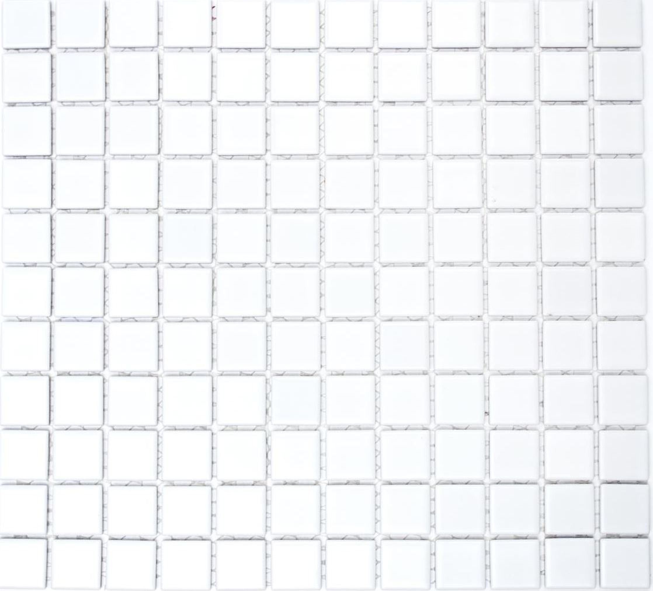 Mosani Mosaikfliesen Keramikmosaik Mosaikfliesen weiß glänzend Küche Wand Dusche Pool