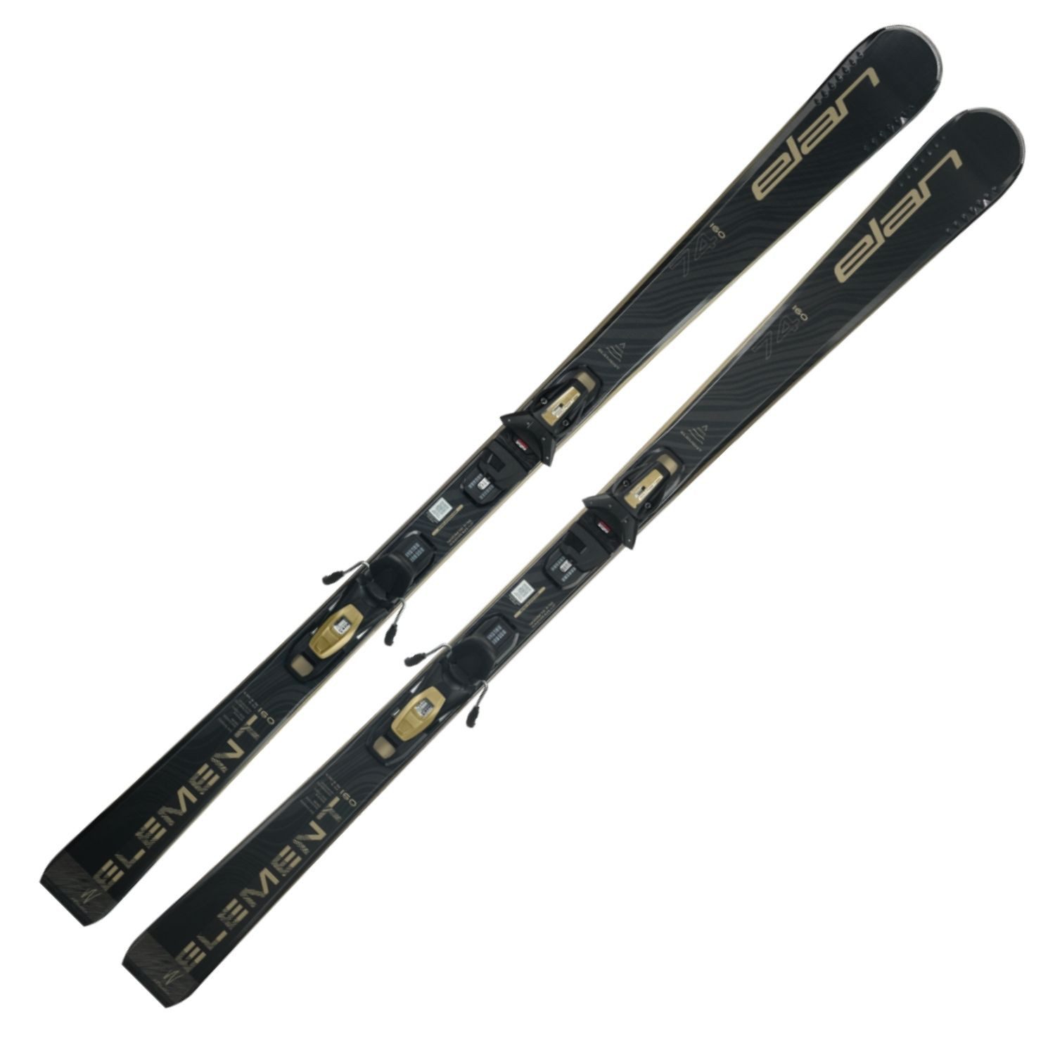 elan Ski, Elan Element 74W Black SX 160cm Alpinski + Bindung EL9.0 GW Z2,5-9
