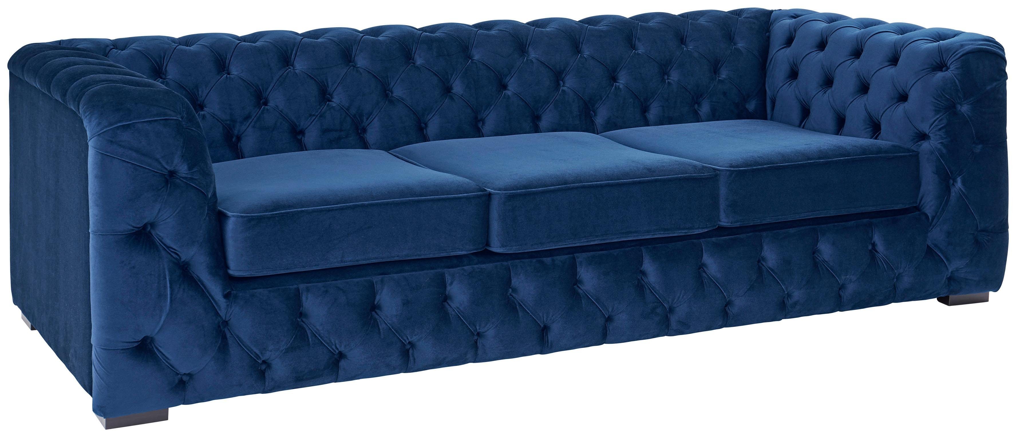 Home affaire Chesterfield-Sofa Kalina, klassische Chesterfield-Knopfheftung, sehr hochwertige Verarbeitung