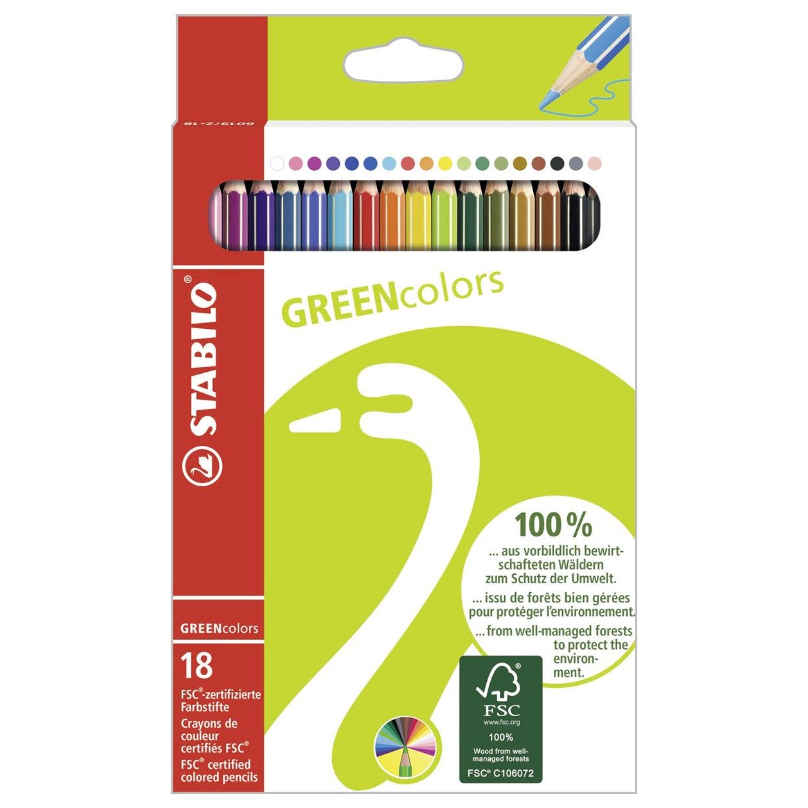 STABILO Buntstift STABILO GREENcolors Buntstift - 18er Set