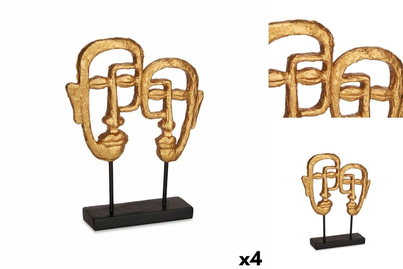 Gift 4 10,5 Decor Gesicht x cm 32,5 Gold Deko-Figur x Dekoobjekt Stück 27