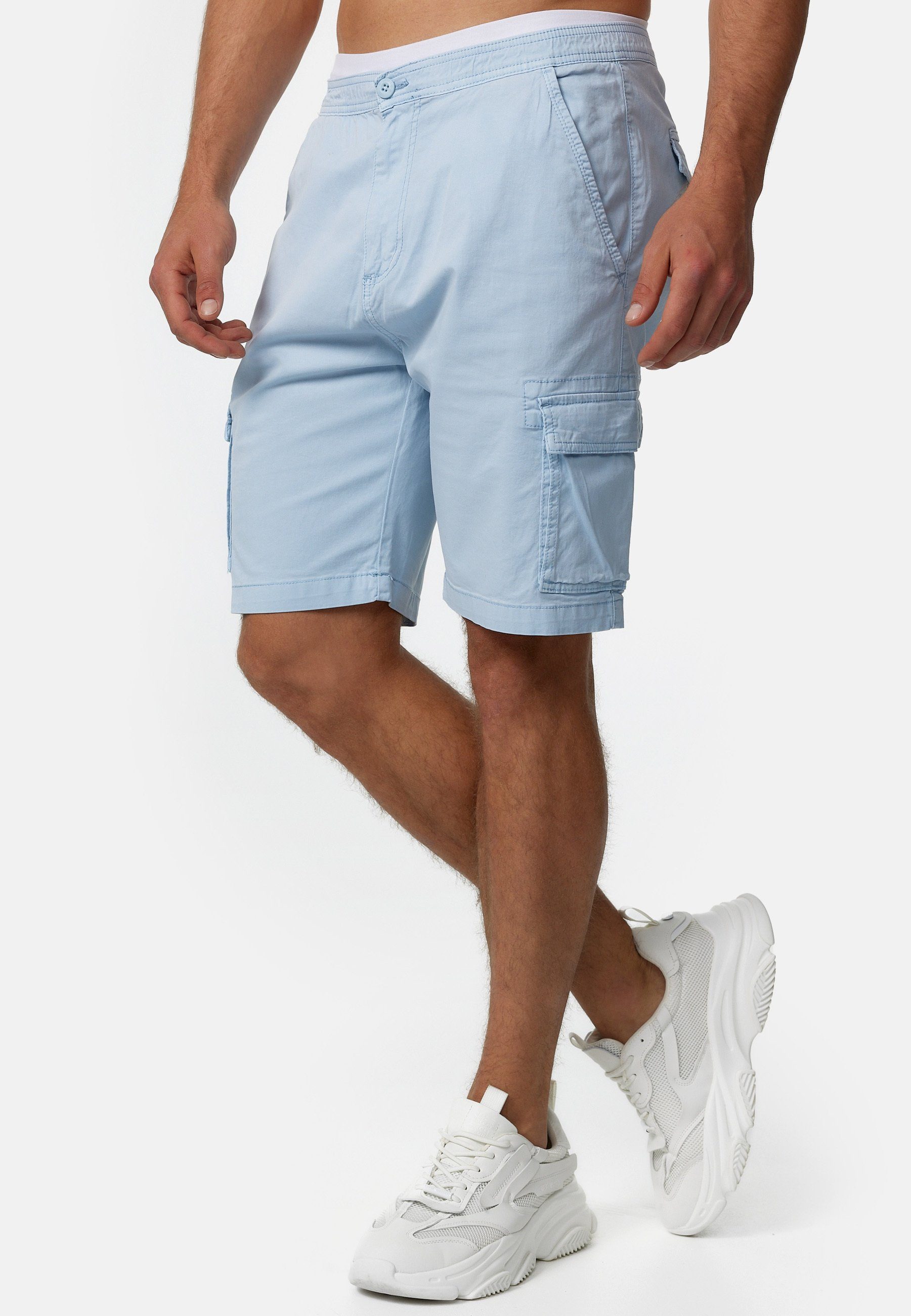 Indicode Cargoshorts Herren Kinnaird Cargo Shorts Herrenshorts aus elastischer Baumwoll-Qualität
