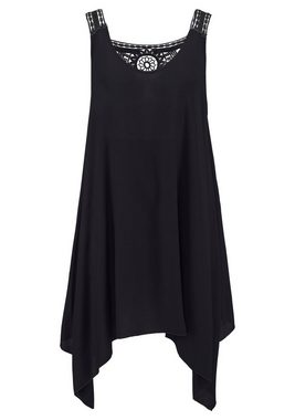 LASCANA Strandkleid mit Spitze im Rücken, Longshirt in weiter Form, Sommerkleid