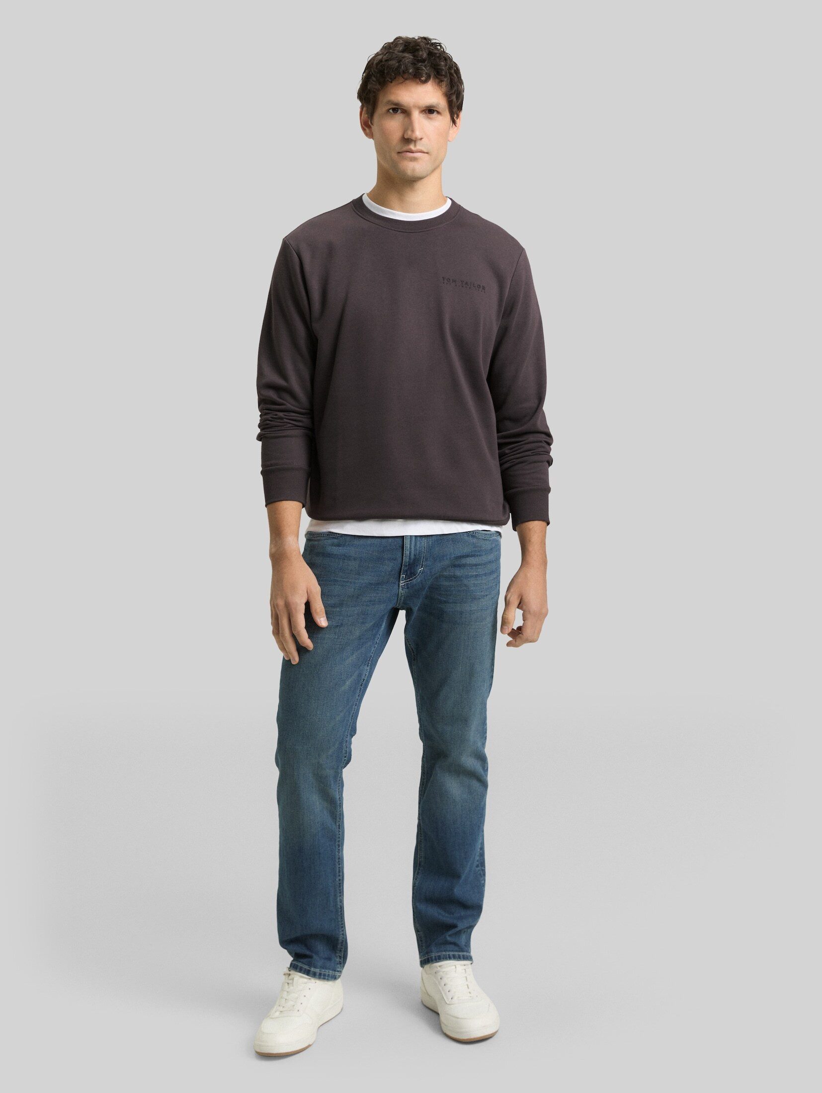 TOM TAILOR Sweatshirt Strick & Sweatshirts Sweatshirt mit Logo-Print – Bild 5 von 5