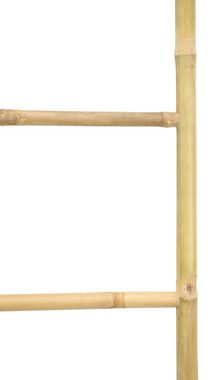 Dekoleidenschaft Dekoleiter "Tropical" aus Bambus, 115cm hoch, Handtuchhalter, Pflanzenleiter, Handtuchleiter, Holzleiter, Kletterhilfe, Kleiderleiter, Gartendeko