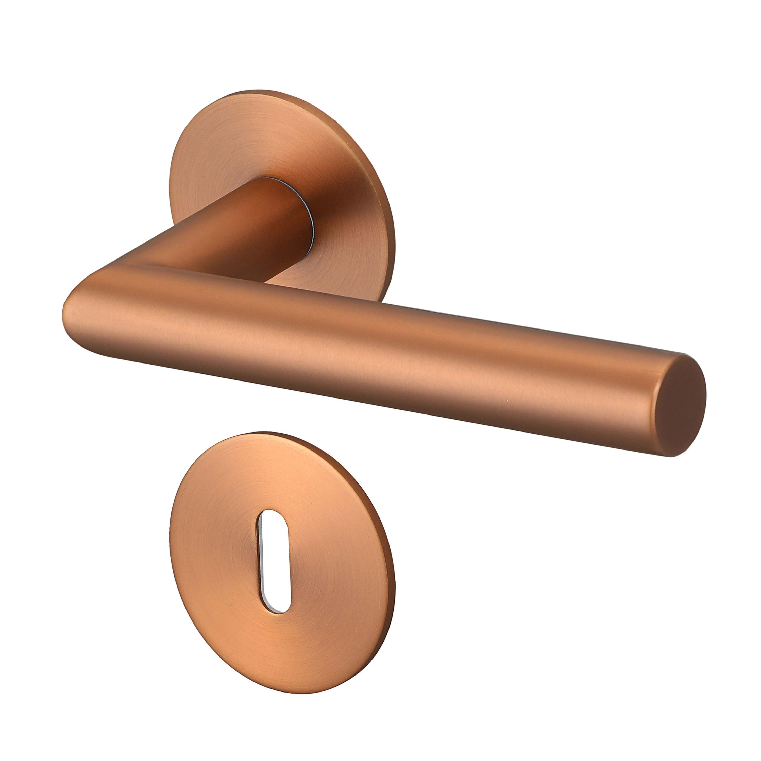 MeinTürgriff Drückergarnitur Toulouse Flachrosette Rosegold Türgriff günstig online kaufen