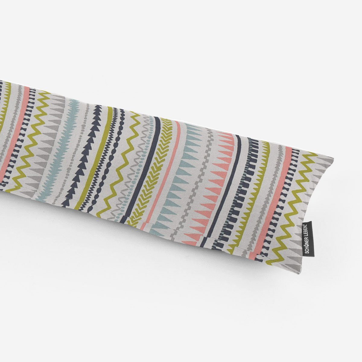 SCHÖNER LEBEN. Zugluftstopper SCHÖNER LEBEN. Zugluftstopper Streifen Ethno Inka weiß grau grün rosa, handmade