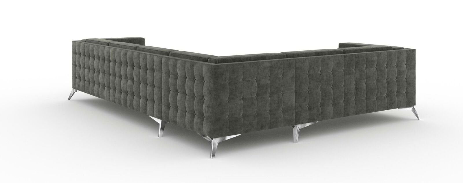 Designer Sofa Graues Textil Europe Stoff Ecksofa JVmoebel Made Couch L-Form Möbel, Moderne in