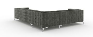 JVmoebel Ecksofa Graues Designer L-Form Sofa Moderne Stoff Couch Textil Möbel, Made in Europe