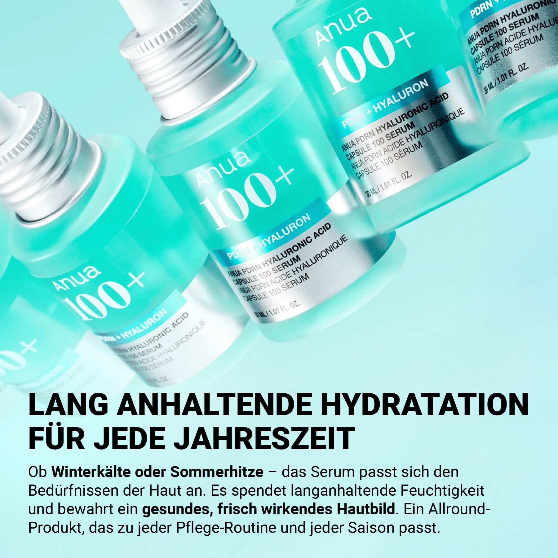 Anua Gesichtsserum Feuchtigkeitsserum für Gesicht Hyaluronic Acid Capsule 100 Serum, 1-tlg., Gesichtspflege, Serum, Anua 100+