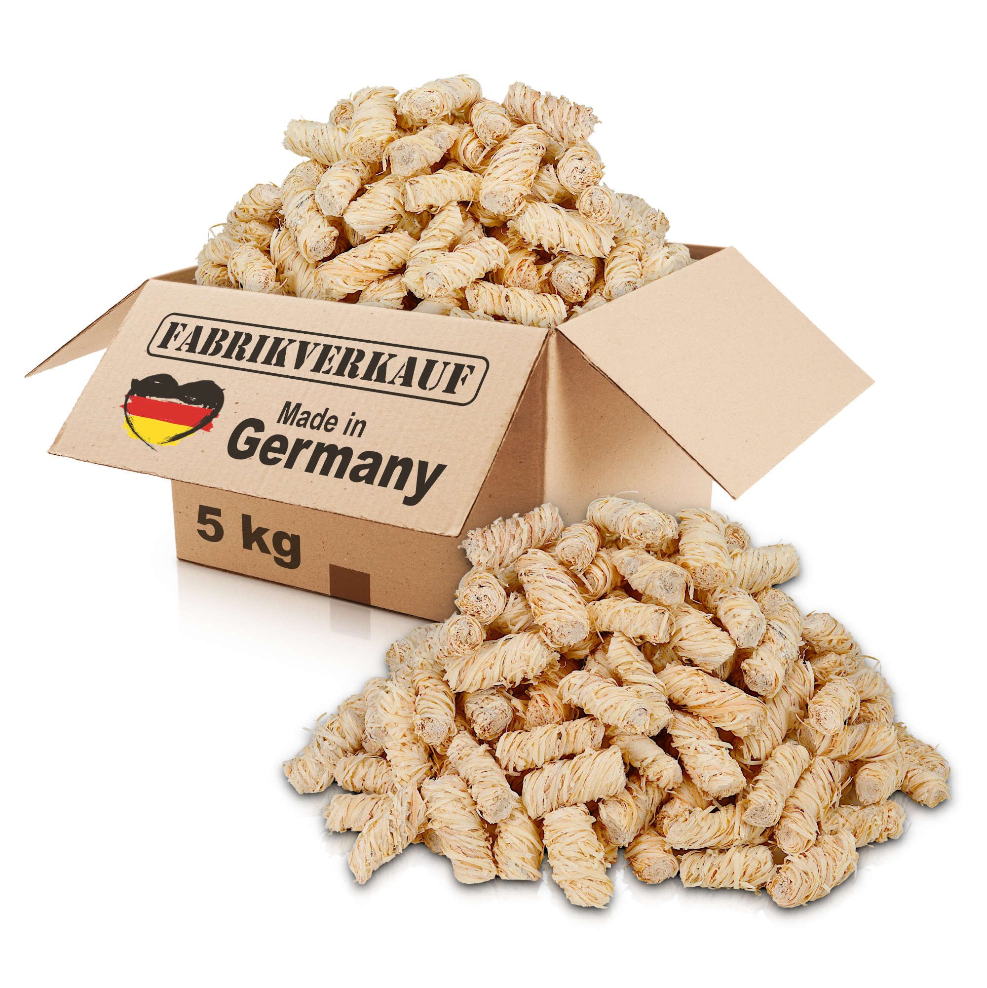 Grillanzünder FABRIKVERKAUF Öko-Anzündwolle, Kaminanzünder, Grillanzünder