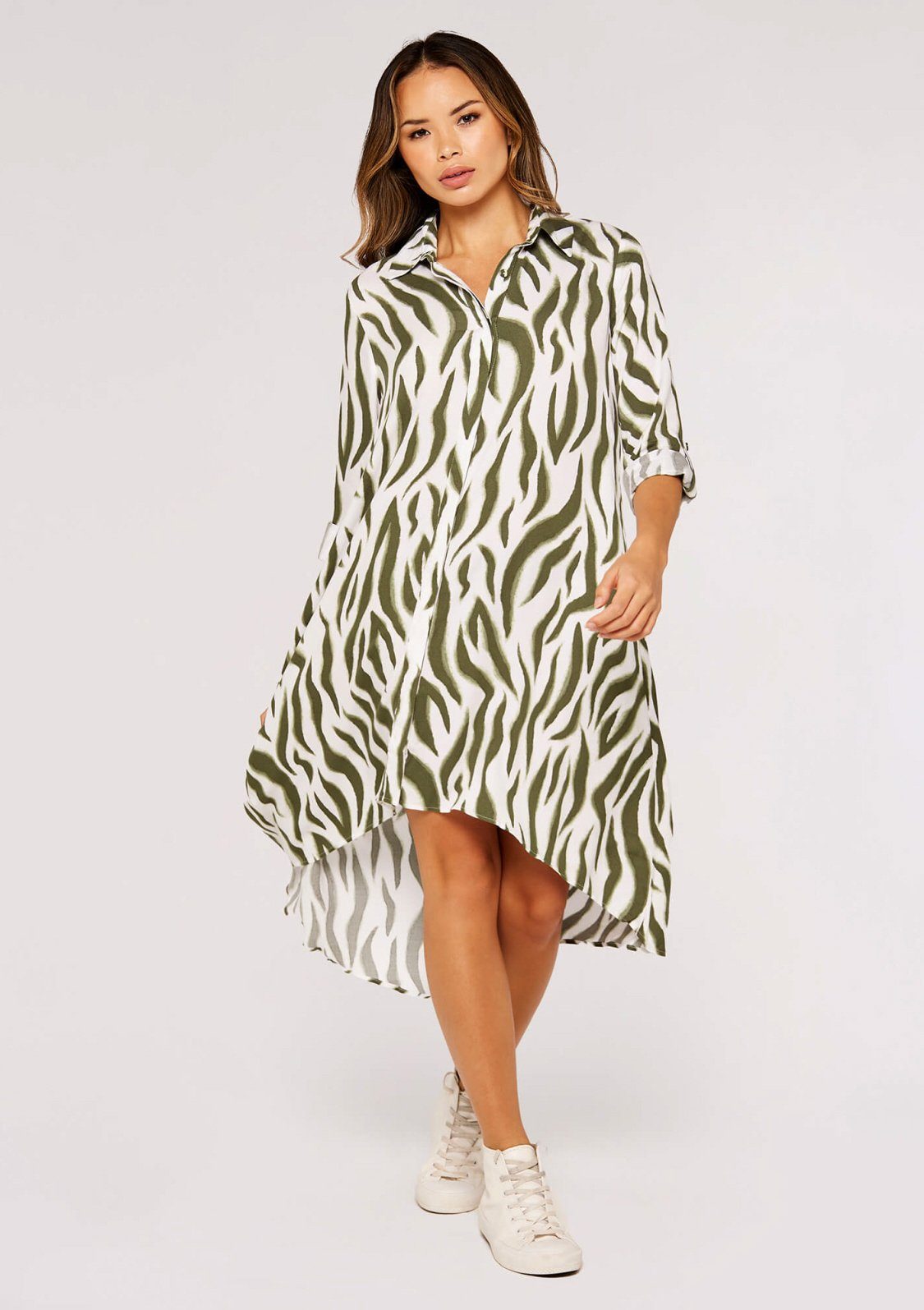 Apricot Druckkleid Apricot Zebra Oversized Shirt Dress (1-tlg) mit tollem  Druck