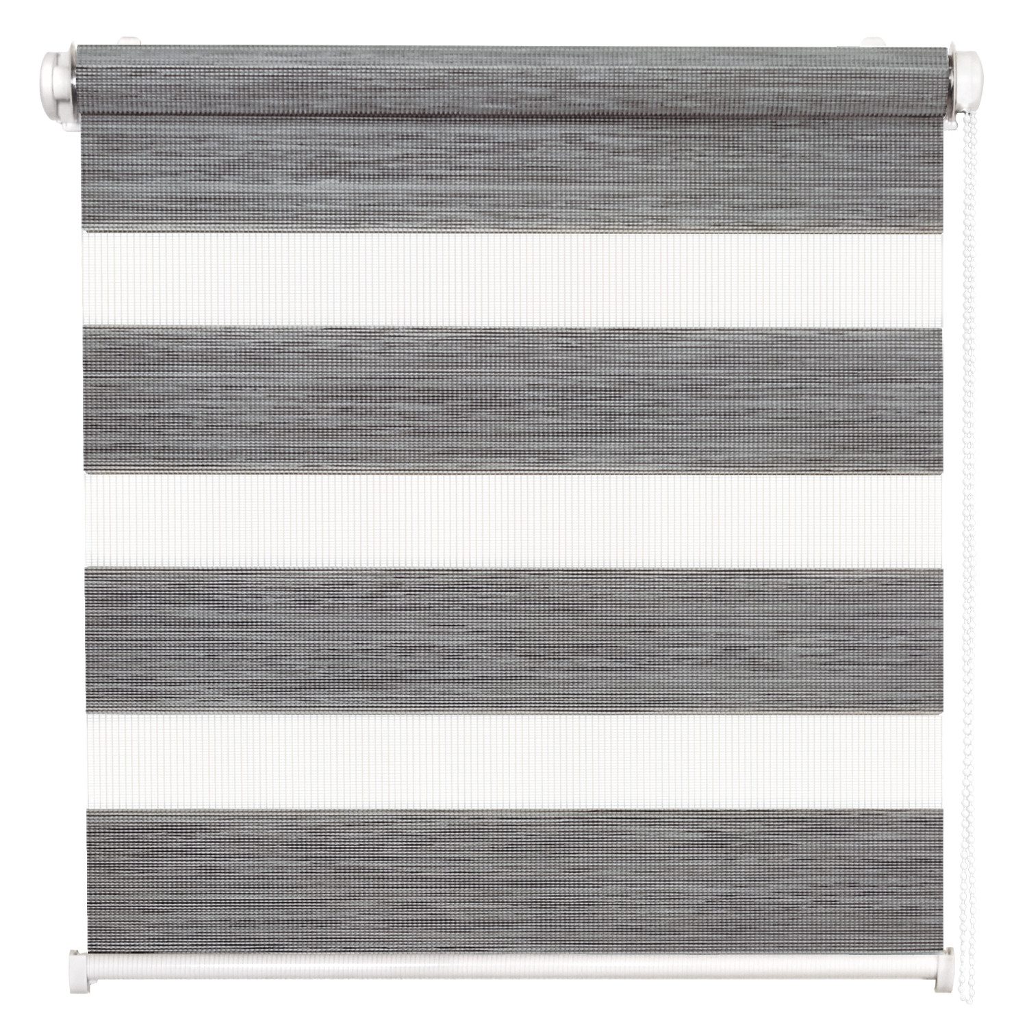 Doppelrollo Duo Rollo Klemmfix ohne Bohren für Fenster Rollos Faltrollo "Natural", DomDeco, Klemm- oder Schraubmontage, Klemmbar, Kettenzug, ohne Bohren, Sicht- und Blendschutz