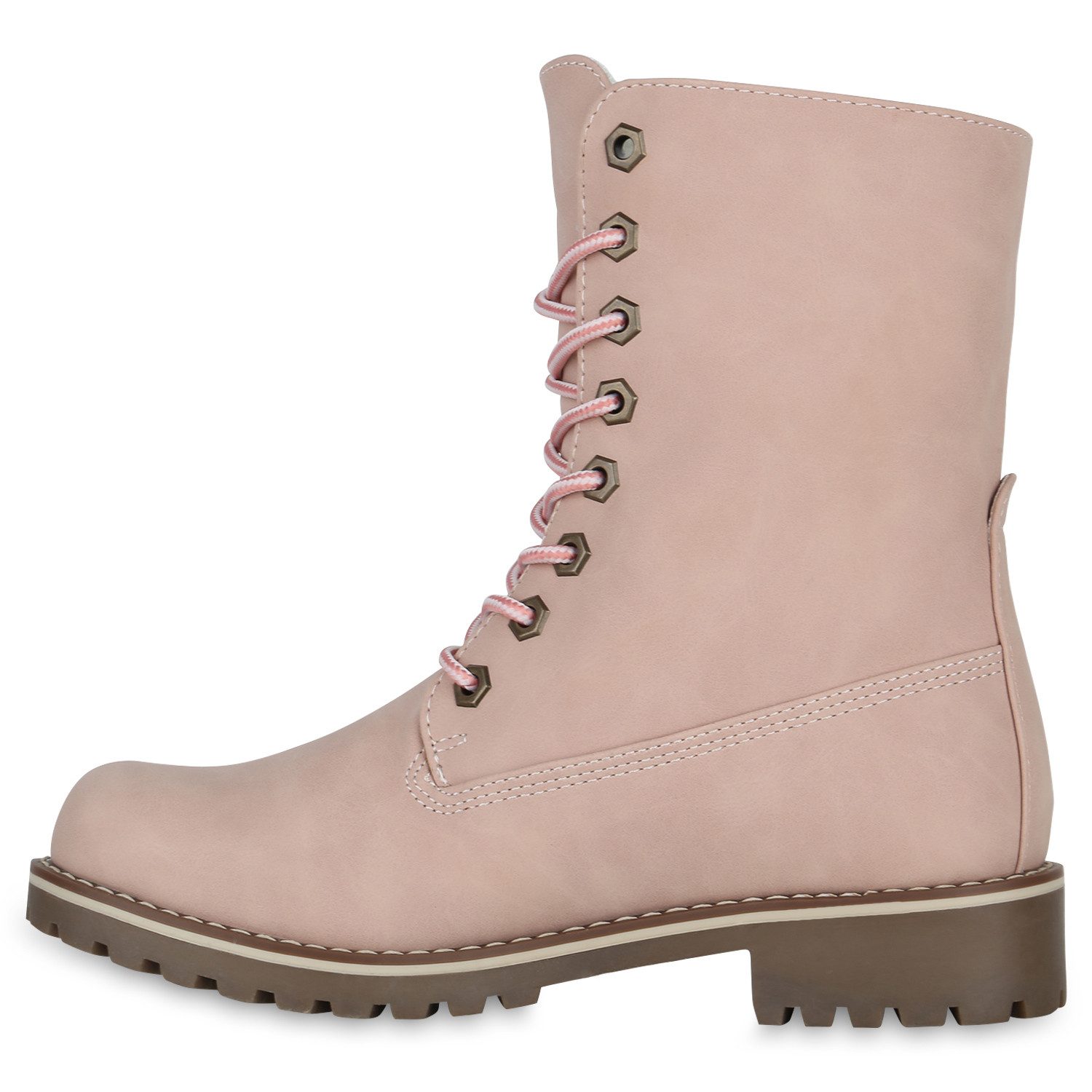 VAN HILL 813135 Schnürstiefelette Schnürstiefeletten Damen Warm Gefütterte Stiefeletten Stiefel