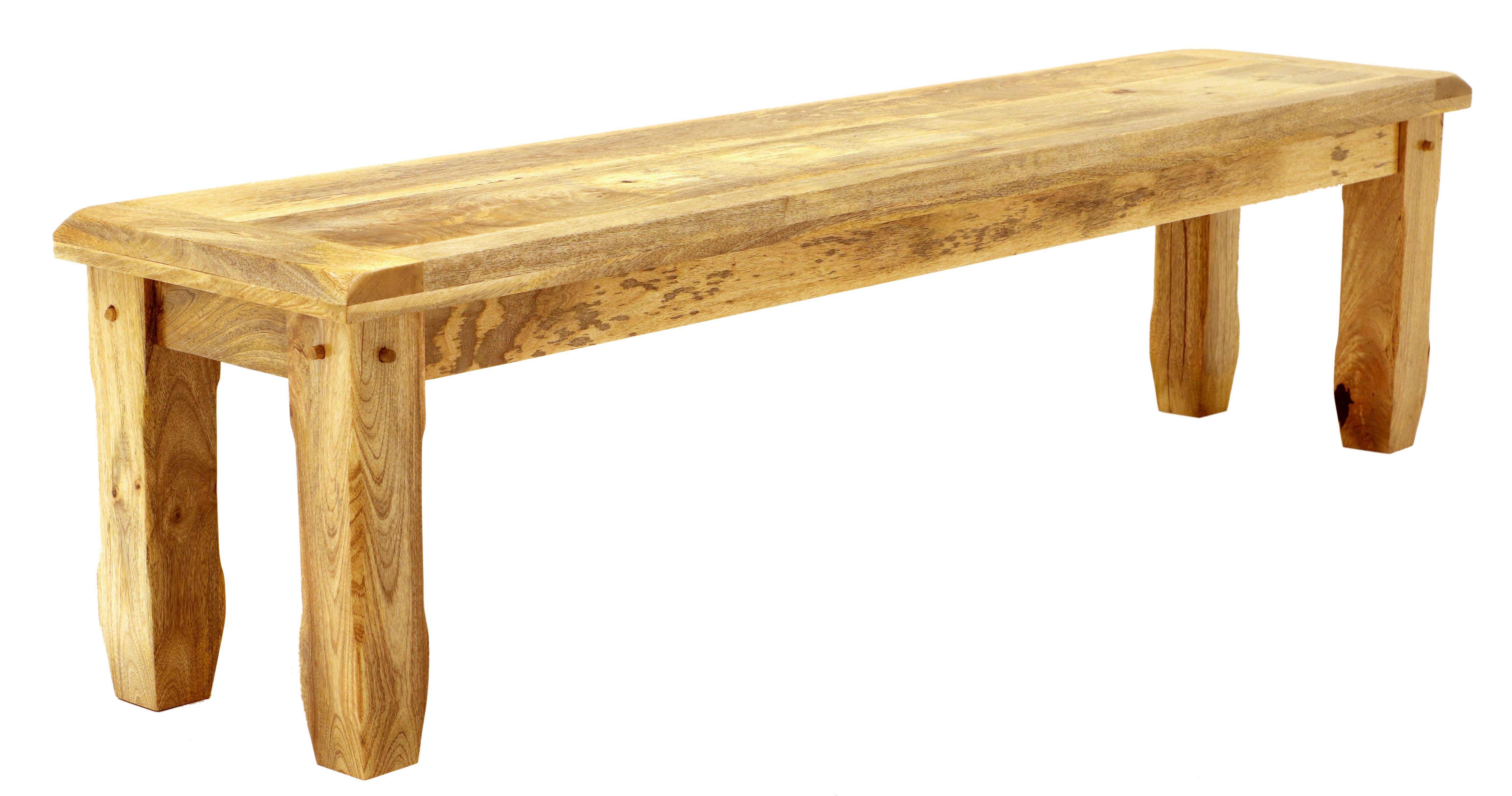 Indischesmoebelhausde Sitzbank Bank Devi 140x40 aus Mango-Massivholz