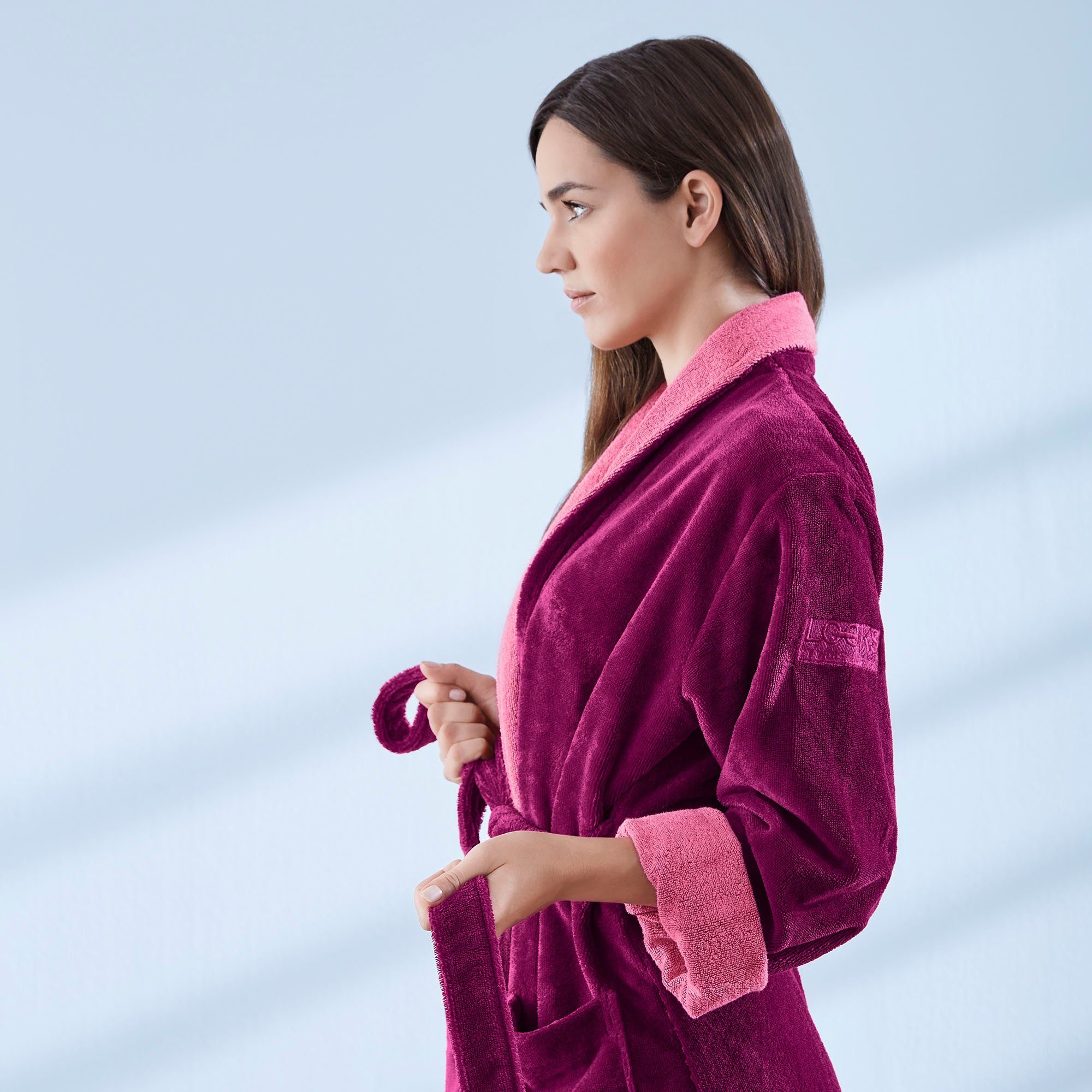 LOOKS by Wolfgang Joop Bademantel Doubleface, Langform, Baumwoll-Webfrottie günstig online kaufen