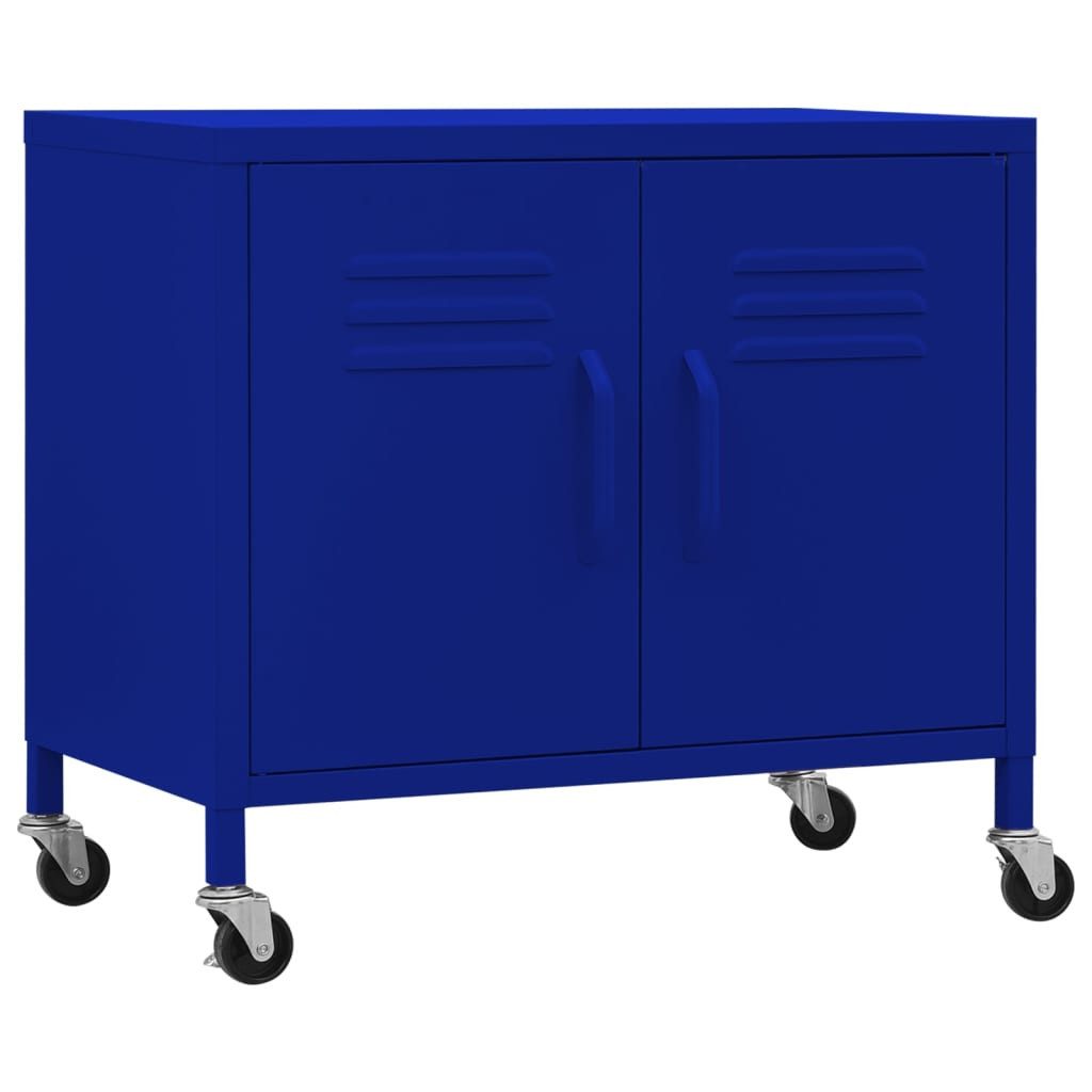 vidaXL Aktenschrank Lagerschrank Marineblau 60x35x56 cm Stahl (1-St)