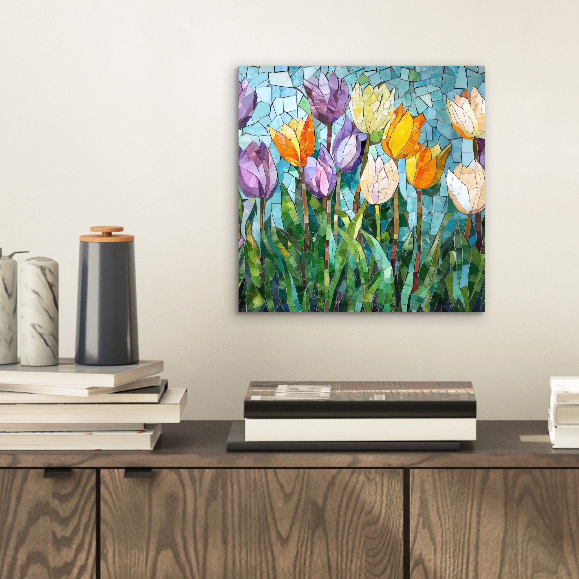 MuchoWow Metallbild Mosaik - Feld - günstig online kaufen