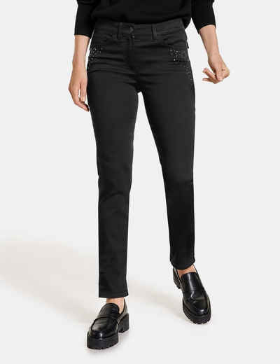 GERRY WEBER Stretch-Jeans »Jeans mit Steinchenapplikation Best4me SlimFit«