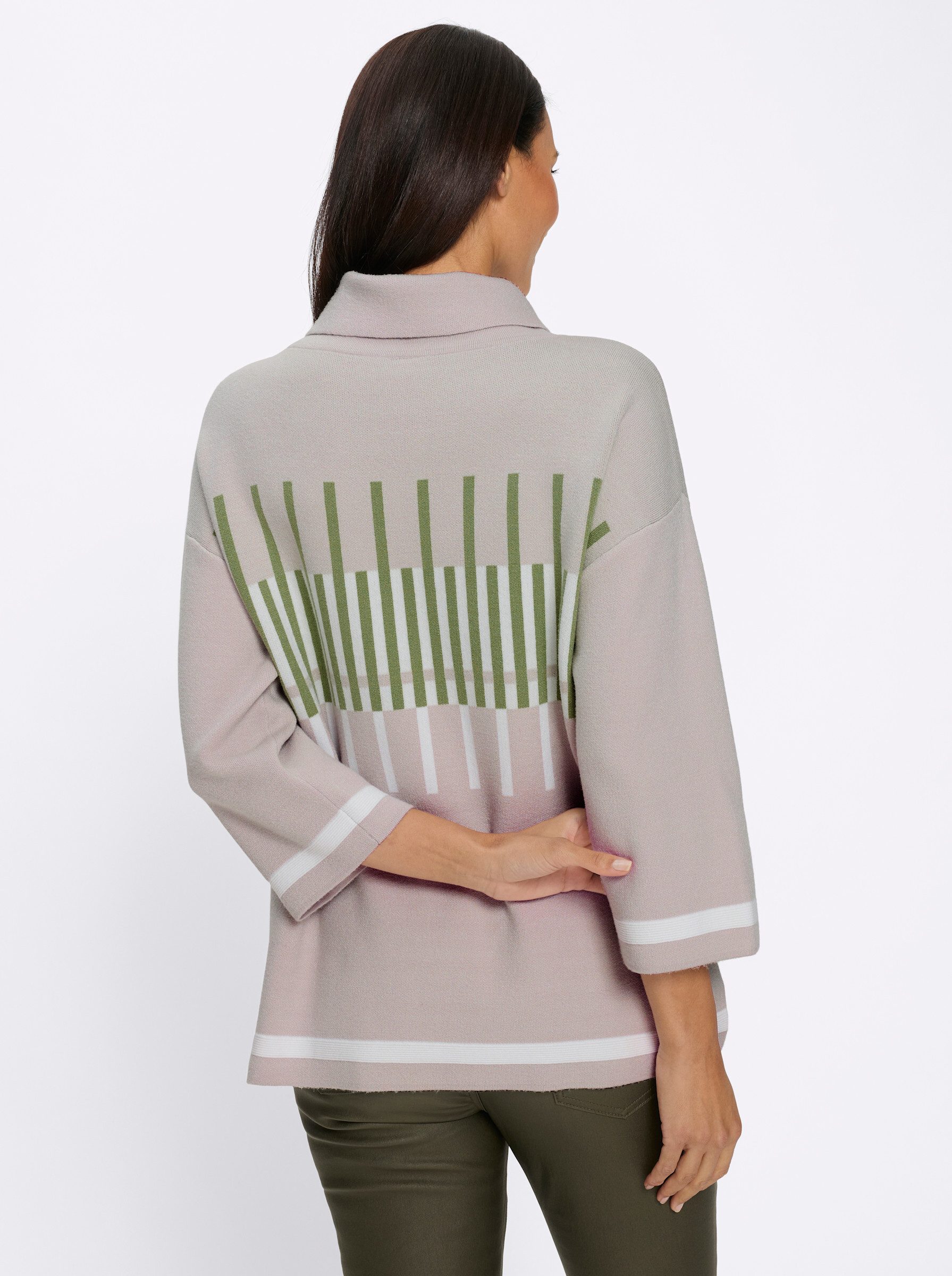 heine Strickpullover Pullover 3/4-Arm Jacquard